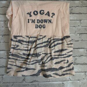Grayson Pup Pink “Yoga? I’m Down Dog” Dog Dress Size Large NWT